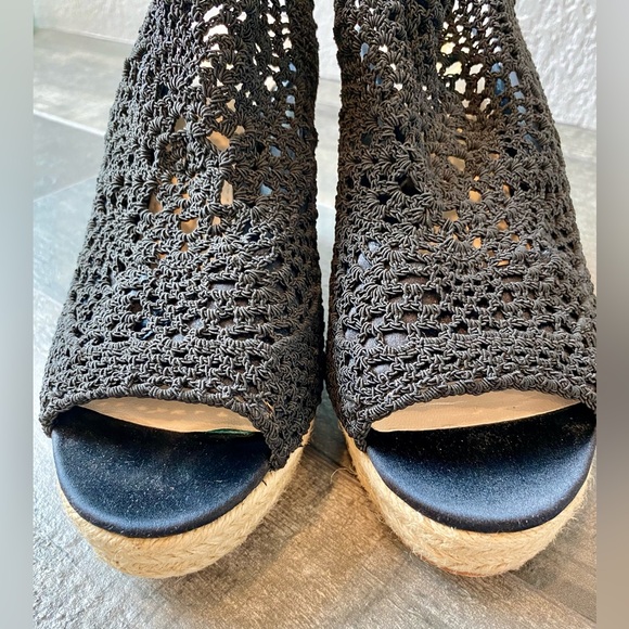 Vince Camuto Signature black platform espadrille sandals 7.5 - Picture 2 of 10